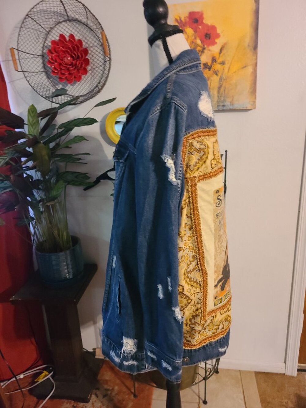 Stevie Nicks Custom Denim Jean Jacket Live Madison Square Garden Fits L & XL - Picture 13 of 14